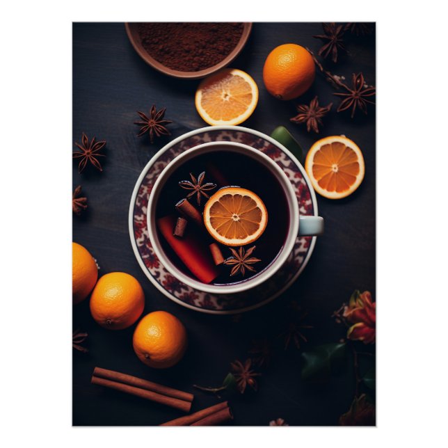 Merry & Mulled | Gemütlicher Urlaub Drink Poster (Vorderseite)