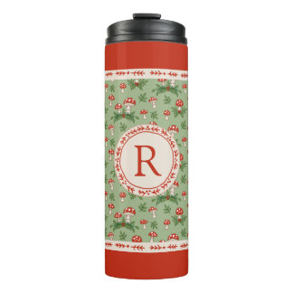 Merry Mushrooms Monogram Thermosbecher