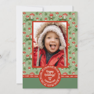 Merry Mushrooms Photo Feiertagskarte