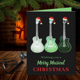 Merry Musical Rock and Roll Christmas Guitar Feiertagskarte