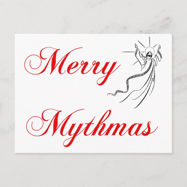Merry Mythmas Feiertagspostkarte (Vorderseite)