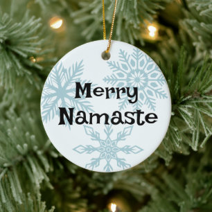 Merry Namaste Christmas Keramik Ornament