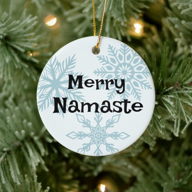 Merry Namaste Christmas Keramik Ornament (Baum)