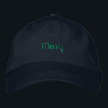 Merry Navy Jolly Vibes Timeless-Adjustable-Hat Bestickte Baseballkappe<br><div class="desc">Feiern Sie den festlichen Geist mit dieser Alternative Apparel Basic Adjustable Cap in einer klassischen Marinefarben mit "Merry" besticktem Text. Die hochwertige Stickerei sorgt für einen bleibenden Stil und eine lange Haltbarkeit, während der verstellbare Gurt für eine angenehme Passform für alle sorgt. Ideal, um bei lässigen Ausflügen oder festlichen Ansammlungen...</div>