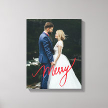 Merry | Neuverheiratetes Foto für die erste Weihna