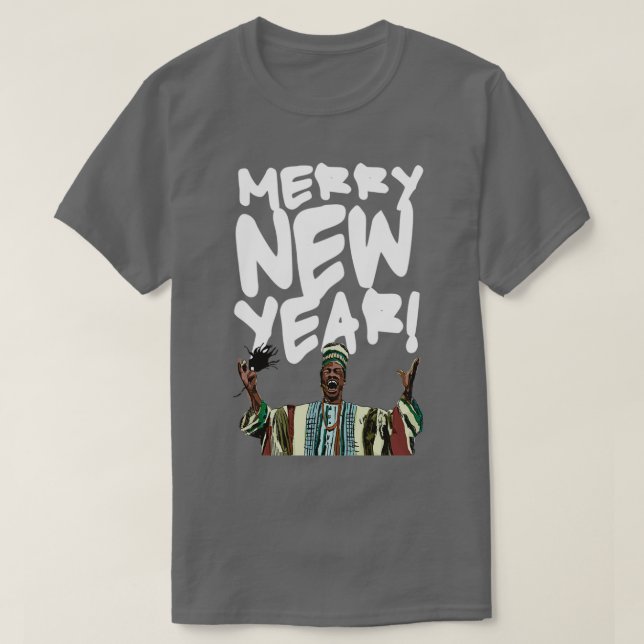 Merry New Year Beef Jerky T-Shirt (Design vorne)
