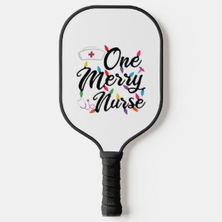 Merry Nurse Christmas Pickleball Schläger