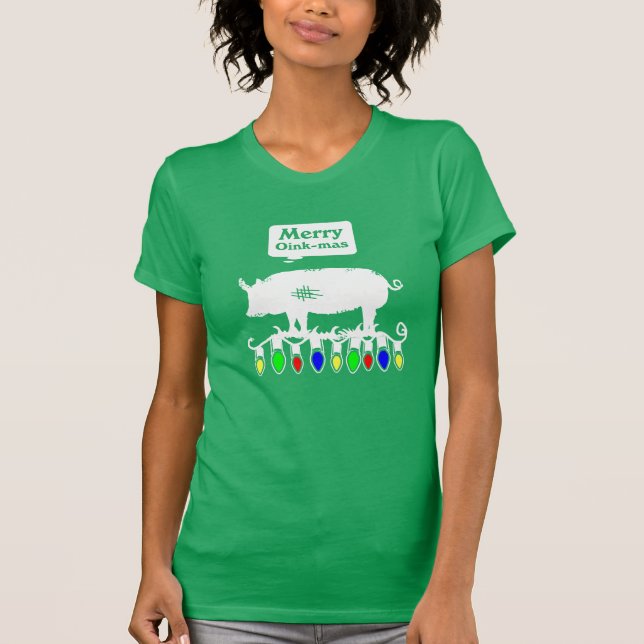 Merry Oink-Mas T-Shirt (Vorderseite)