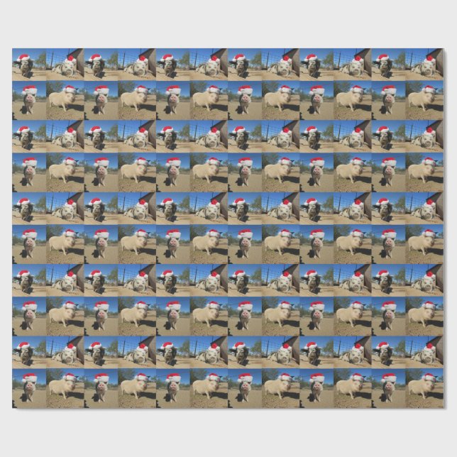 Merry Oinkmas Geschenkwrap Geschenkpapier (Flach)