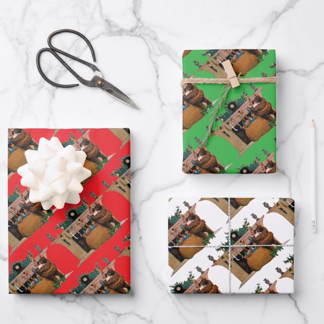 Merry Old Christmas Elf, Jessie Willcox Smith Geschenkpapier Set (Vorderseite)