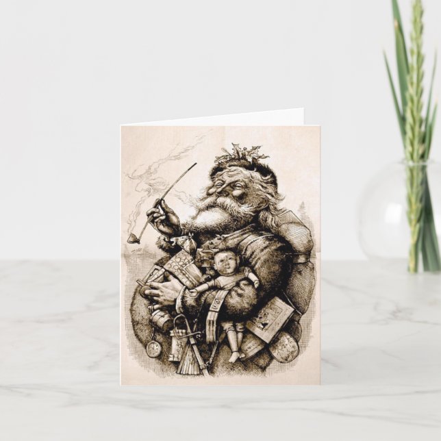 Merry Old Santa Claus Karte (Vorderseite)