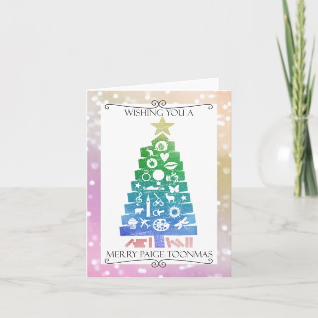 Merry Paige Toonmas Urlaubskarte Feiertagskarte (Vorderseite)