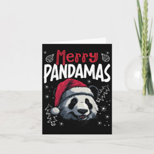 Merry Pandamas Funny Christmas Panda Karte