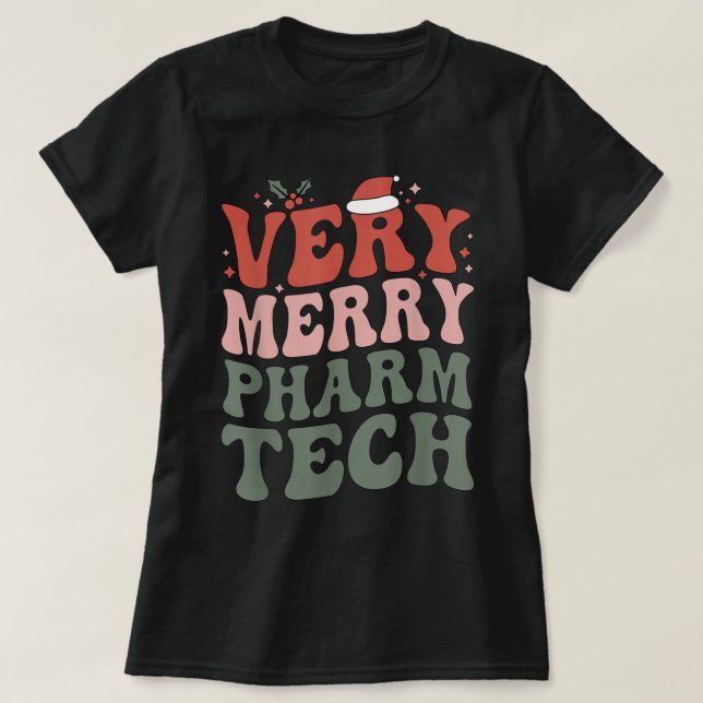 Merry Pharmacy Technologin Christmas Pharm Tech X T-Shirt (Design vorne)