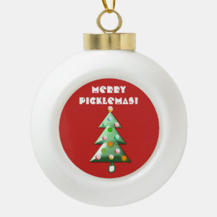 Merry Picklemas Weihnachts-Ornament Keramik Kugel-Ornament