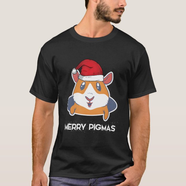 Merry Pigmas Animal Guinea Pig T-Shirt (Vorderseite)