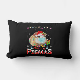 Merry Pigmas Gesicht Maske Funny Guinea Pig Weihna Lendenkissen