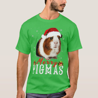 Merry Pigmas Gesicht Maske Funny Guinea Pig Weihna T-Shirt