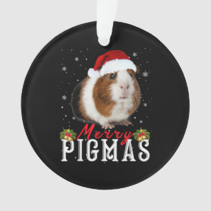 Merry Pigmas Gesicht Maske Funny Guinea Schweinefl Ornament