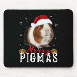 Merry Pigmas Gesicht Maske Spaß Guinea Pig Christm Mousepad