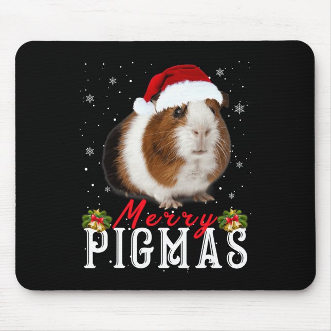Merry Pigmas Gesicht Maske Spaß Guinea Pig Christm Mousepad (Vorne)