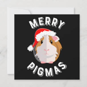 Merry Pigmas Niedliche und lustige Guinea Weihnach Mitteilungskarte