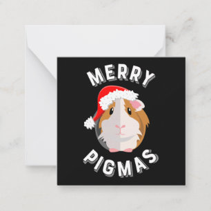 Merry Pigmas Niedliche und lustige Guinea Weihnach Mitteilungskarte