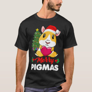 Merry Pigmas Pajama Funny Guinea Pig Weihnachten T-Shirt