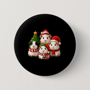 Merry Pigmas Weihnachten Guinea Schweinezucht Button
