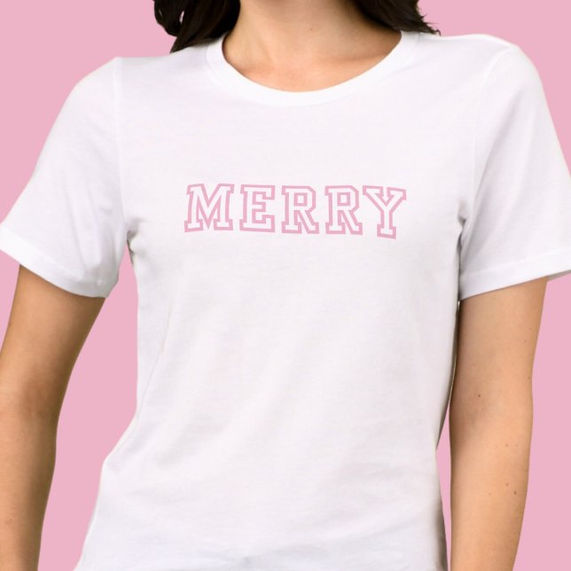 Merry Pink Christmas Tri-Blend Shirt (Von Creator hochgeladen)