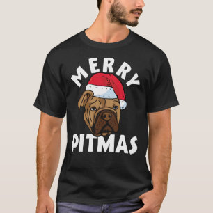 Merry Pitmas Pitbull Dog Ugly Christmas Sweater Tr T-Shirt