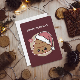 Merry Poopmas Kawaii Christmas Feiertagskarte