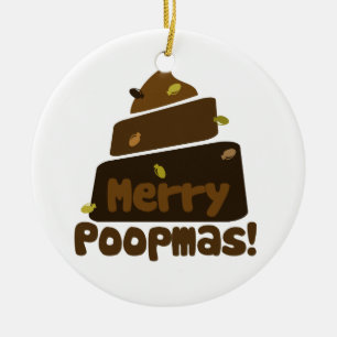 Merry POOPmas Keramik Ornament