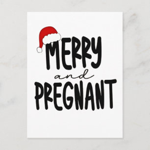 Merry & Pregnant Schwangerschaft Ankündigung Weihn