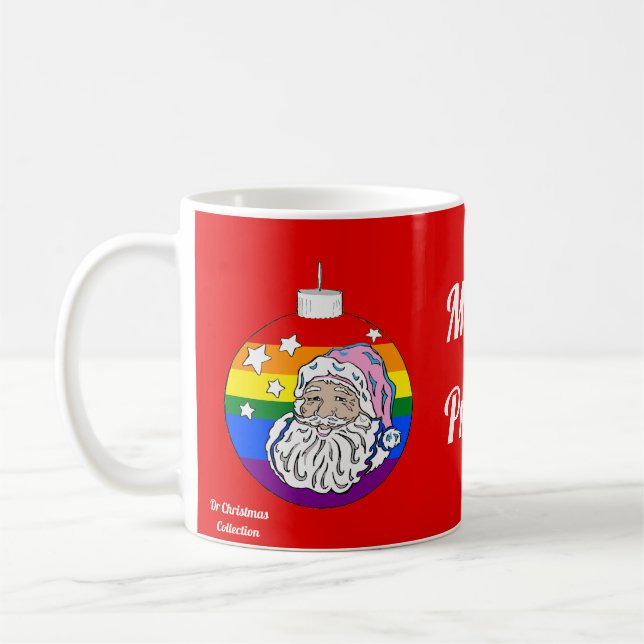 Merry Pride Santa Kaffeetasse (Links)