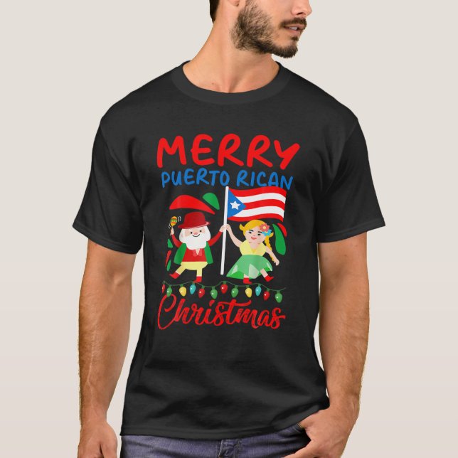 Merry Puerto Rico Weihnachten Puerto Rico Weihnach T-Shirt (Vorderseite)