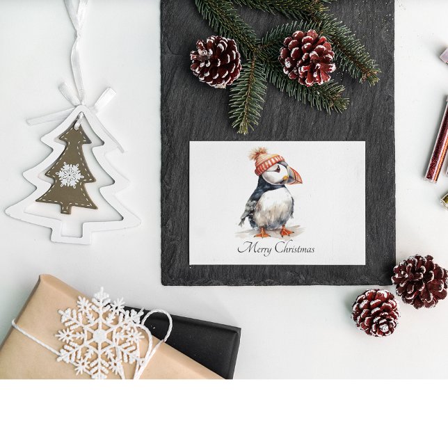 Merry Puffin, Brauch Feiertagspostkarte (Von Creator hochgeladen)