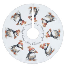 Merry Puffin, Brauch Polyester Weihnachtsbaumdecke