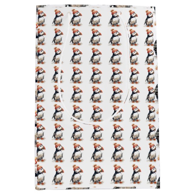 Merry Puffin Mittlere Geschenktüte (Vorderseite)