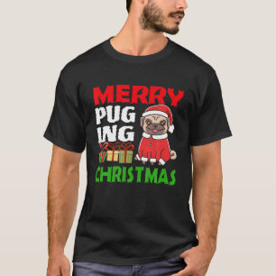 Merry Pugging Weihnachts-Hund Weihnachts-Mops Xmas T-Shirt