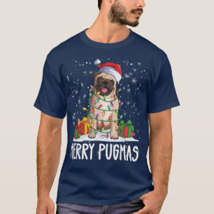 Merry Pugmas 2022 Weihnachten Mops Weihnachten Par T-Shirt