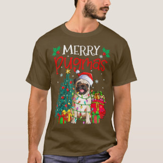 Merry Pugmas Christmas Funny Dog Santa Pug Santa H T-Shirt