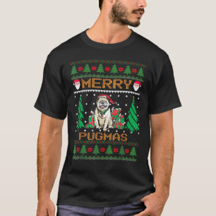 Merry Pugmas Christmas Ugly Sweater Pug  Family Pa T-Shirt