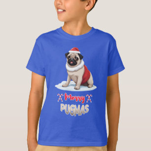 Merry Pugmas Niedlich Baby Pet Lover Santa Dog T-Shirt