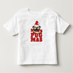 Merry Pugmas Niedlich Santa Mops Kleinkind T - Shi Kleinkind T-shirt