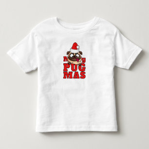 Merry Pugmas Niedlich Santa Mops Kleinkind T - Shi T-shirt