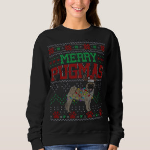 Merry Pugmas Santa Reindeer Mops Bauer Weihnachten Sweatshirt