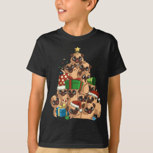 Merry Pugmas Tree Mops Weihnachten Mops T-Shirt