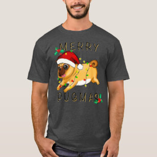 Merry Pugmas Weihnachten Niedlicher Mops Lover Gir T-Shirt