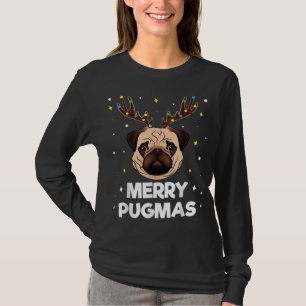 Merry Pugmas Weihnachts-Mops Dog Xmas Funny Puggy T-Shirt